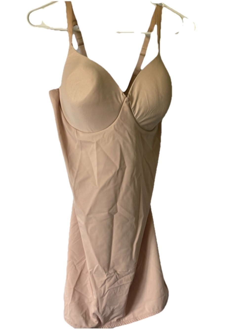 Bali 8411 Shapewear Bodysuit 40D Underwire Nude Beige Tummy Control Body Shaper